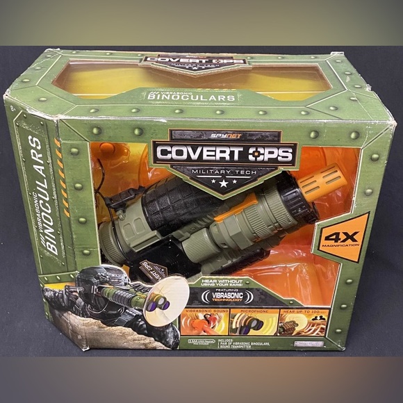 Spy Net Covert Ops Military Tech Vibrasonic Binoculars W/Sound Transmitter - NEW - Picture 2 of 3